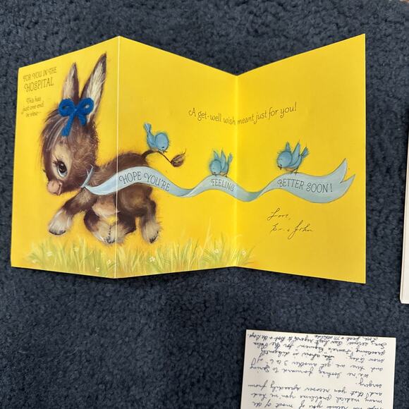 Vintage a lot of 6 used get well cards - Picture 3 of 8